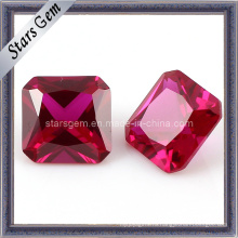 Квадратная форма Asscher Cut Pigeon Blood 5 # Рубин